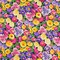 Purple-Pink-Multi Rayon Floral Printed Voile Woven Fabric By the Yard
